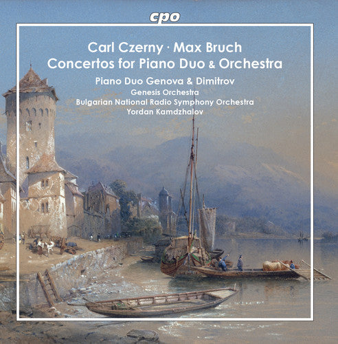 the album cover for Bruch / Dimitrov - Concertos for Piano Duo & Orchestra