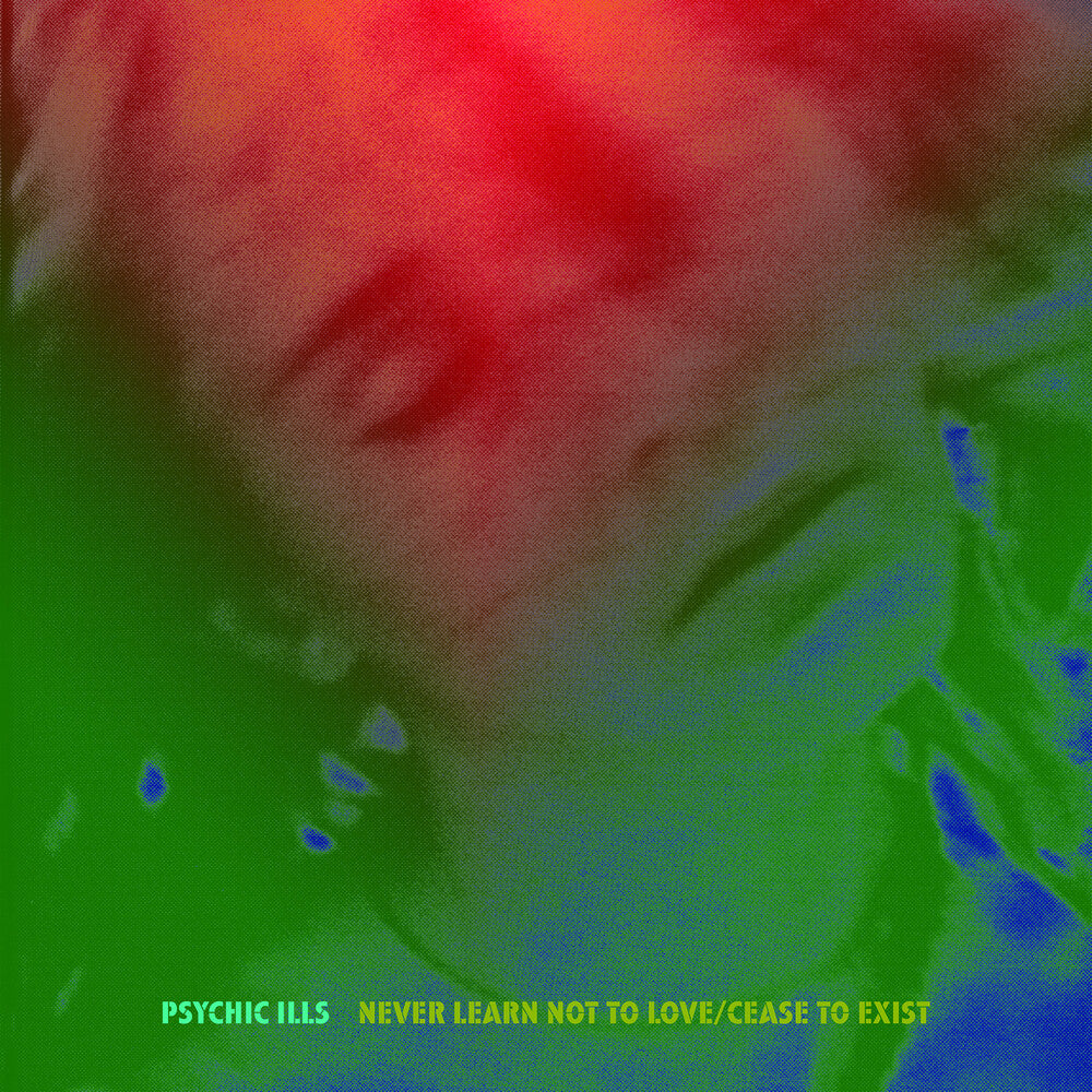 the album cover for Psychic Ills - Never Learn Not To Love / Cease To Exist
