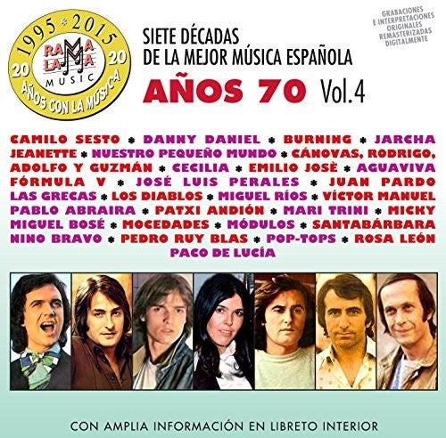 the album cover for 7 Decadas De La Mejor Musica Espanola Anos 70 V4 - 7 Decadas De La Mejor Musica Espanola Anos 70 Vol 4 / Various