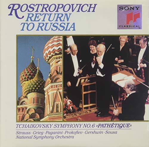 the album cover for Rostropovich - Return to Russia