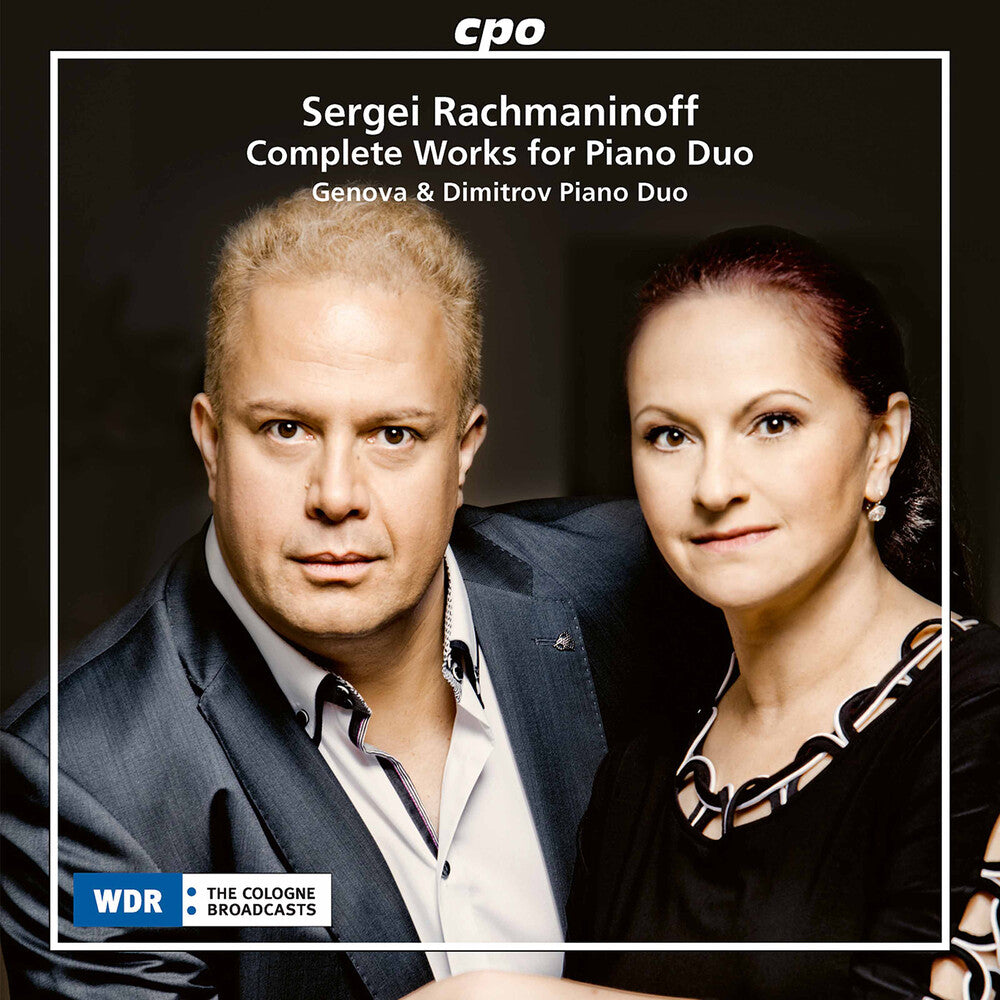the album cover for Rachmaninoff / Genova & Dimitrov Piano Duo - Complete Works for Piano Duo