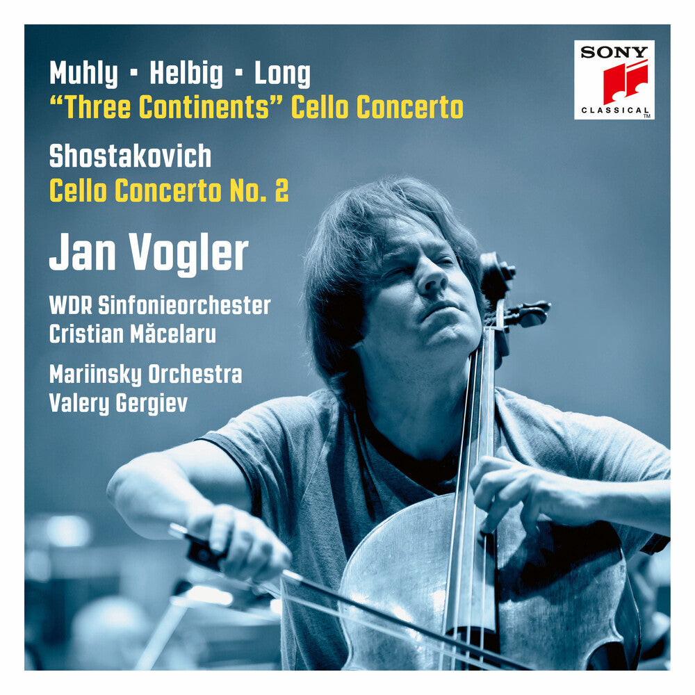 the album cover for Muhly / Vogler - Three Continents Concerto / Cello Concerto 2