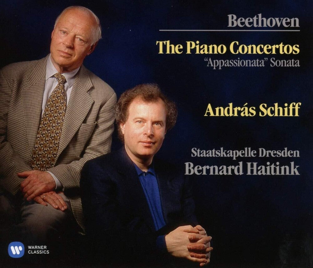 the album cover for Andras Schiff / Haitink,Bernard / Staatskapelle - Beethoven: The 5 Piano Concertos, Appassionata Sonata