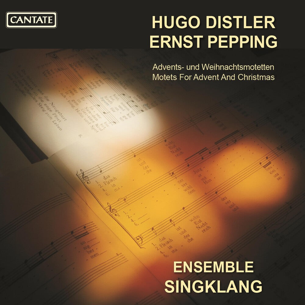the album cover for Distler / Ensemble Singklang - Advents / Und Weihnachtsmotette