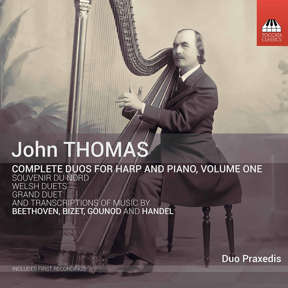 the album cover for Thomas / Duo Praxedis - Complete Duos Harp & Piano 1