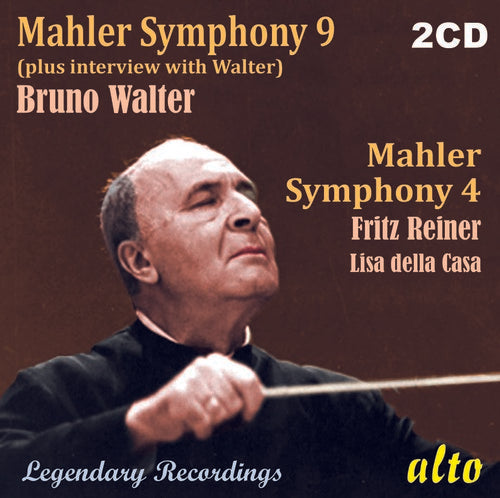 the album cover for Bruno Walter / Reiner,Fritz - Mahler: Symphony 9 (+interview) Symphony 4