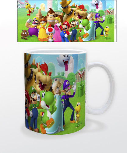 Super Mario Mushroom Kingdom 11 Oz Mug - Super Mario Mushroom Kingdom 11 Oz Mug - Novelties