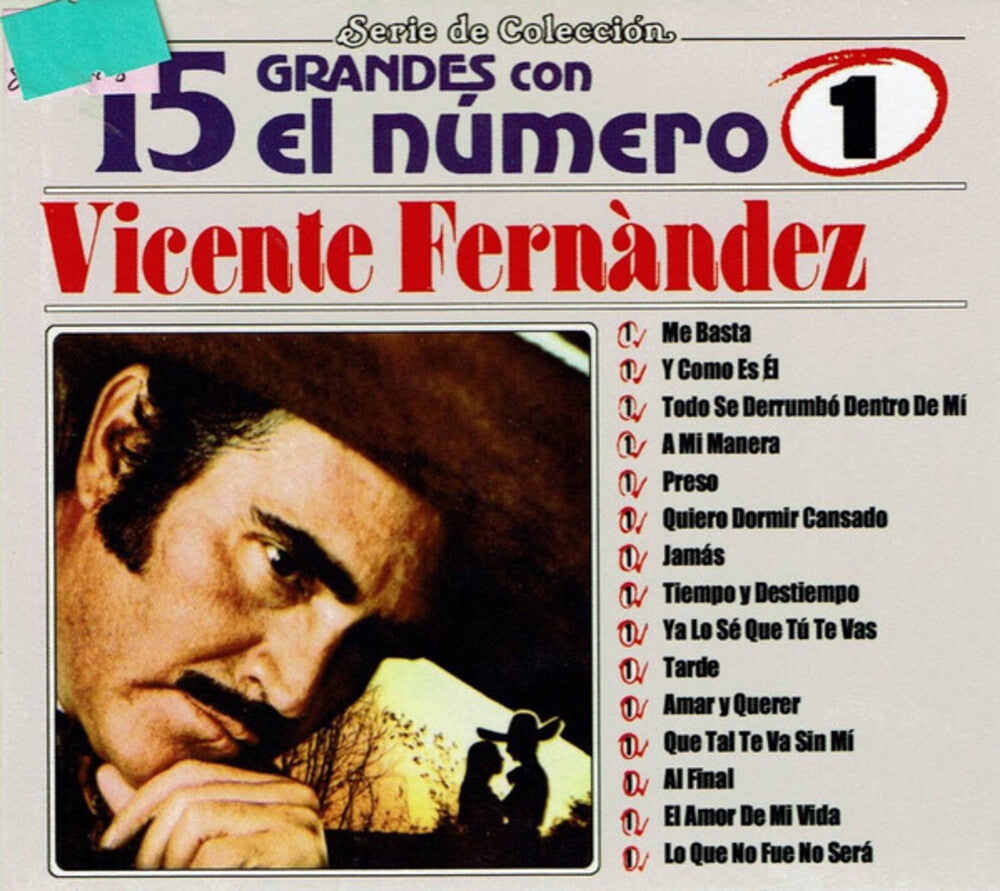 the album cover for Vicente Fernandez - 15 Grandes Con El Numero 1
