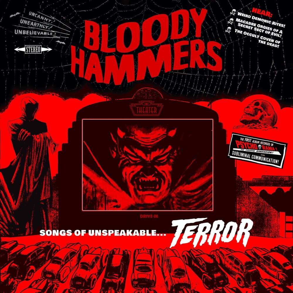 the album cover for Bloody Hammers - Songs Of Unspeakable Terror