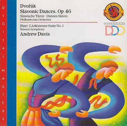 the album cover for Bizet / Dvorak / Davis - Slavonic Dances / Bizet