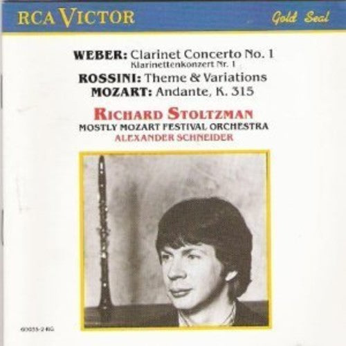 the album cover for Rossini / Stoltzman / Schneider - Clarinet Cto No 1