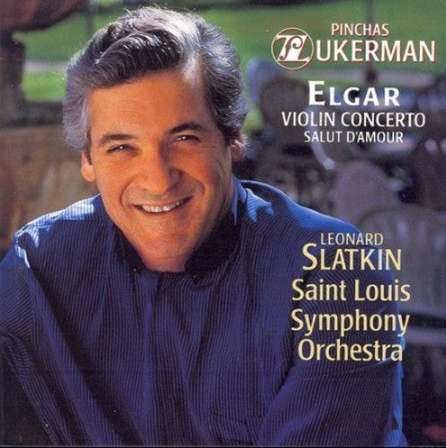 the album cover for Elgar / st Louis Sym Orch / Slatkin - Violin Cto