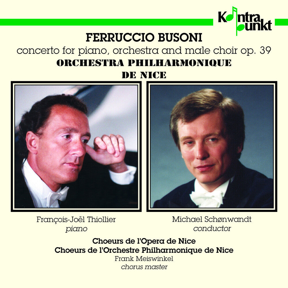 the album cover for Busoni / Thiollier / Schonwandt - Piano & Male Choir Concerto