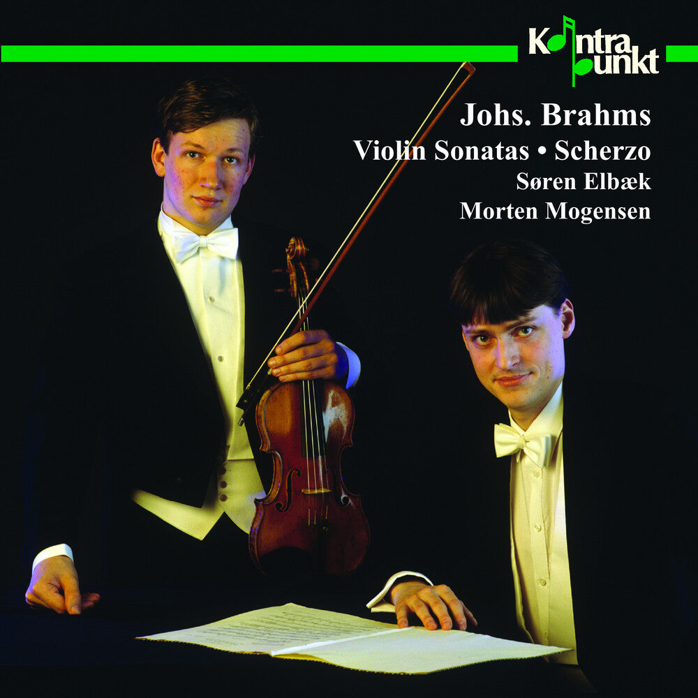 the album cover for Brahms / Elbaek / Mogensen - Violin Sonatas / Scherzo