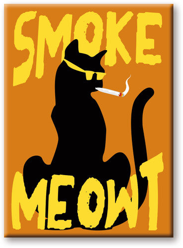 Weed Smoke Meowt 2.5 X 3.5 Flat Magnet - Weed Smoke Meowt 2.5 X 3.5 Flat Magnet - Special Products