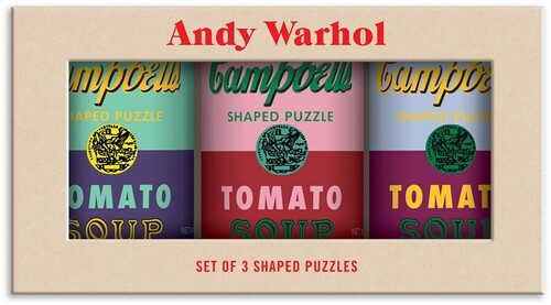 Warhol,andy - Andy Warhol Soup Cans Set Of 3 Shaped Puzzles In - Games