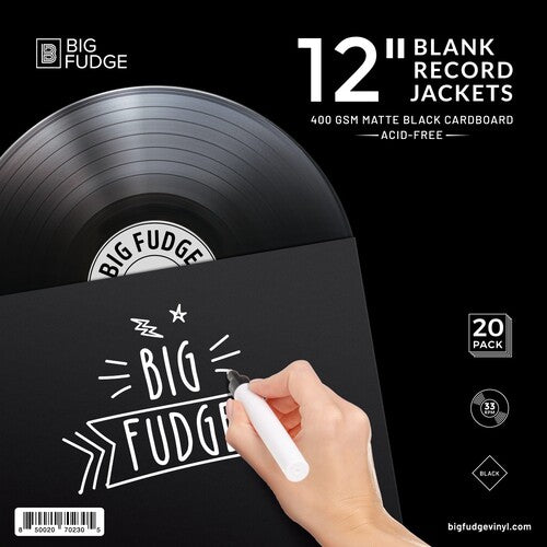 Big Fudge Bfrj-b-12x20us 12in Blank Jackets 20p Bk - Big Fudge Bfrj-b-12x20us 12in Blank Jackets 20p Bk - Bags/Sleeves