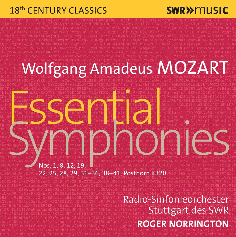 the album cover for Mozart / Norrington - Essential Symphonies