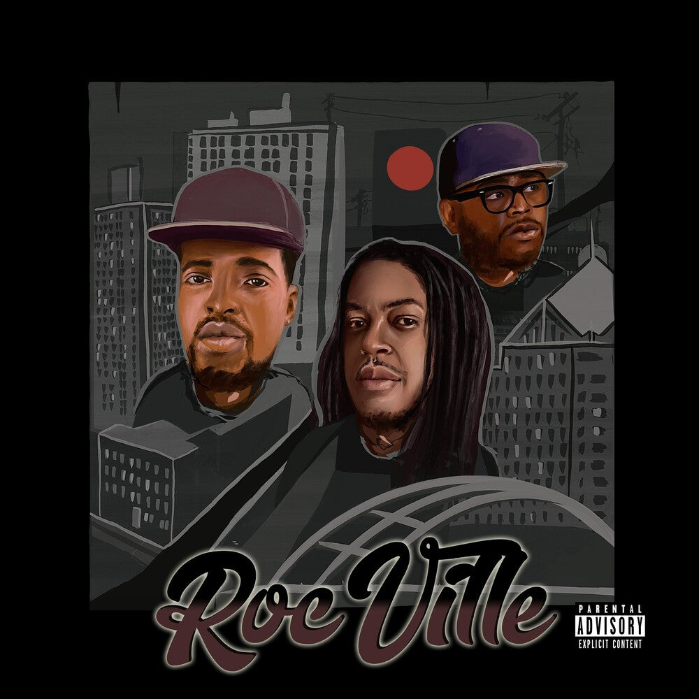 the album cover for Raticus Featuring M.A.V. & Rim Da Villin - Rocville