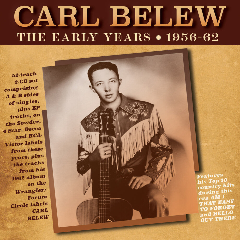 the album cover for Carl Belew - Early Years 1956-62