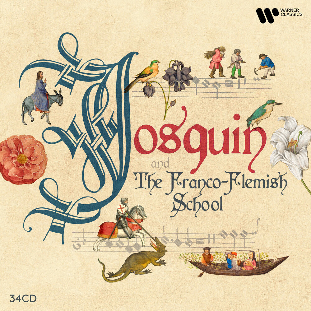 the album cover for Ensemble Gilles Binchois - Josquin & the Franco-Flemish School (34 CD)