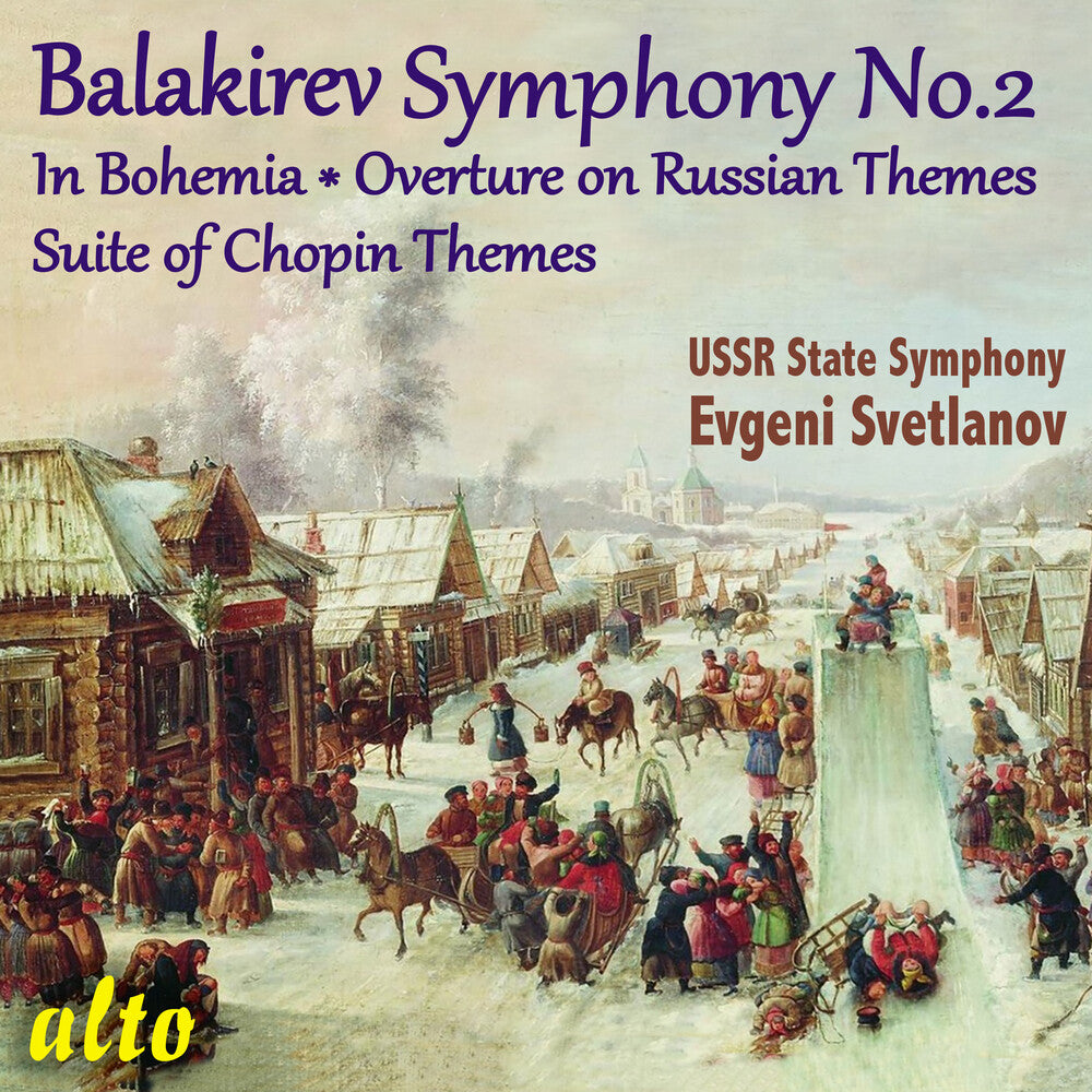 the album cover for Evgeni Svetlanov / Ussr Symphony Orchestra - Balakirev Symphony 2 / In Bohemia / Etc