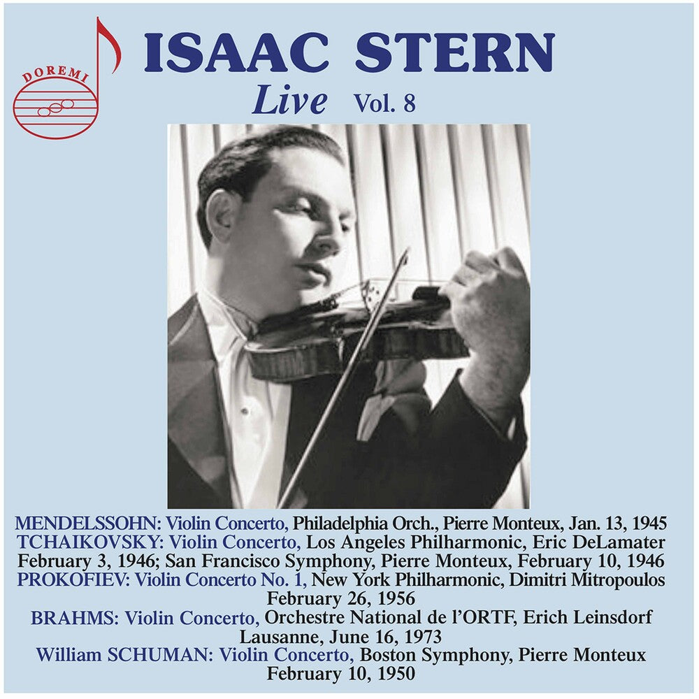 the album cover for Brahms / Stern - Isaac Stern Live 8 (2pk)