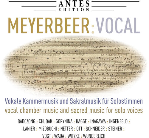 Meyerbeer - Vocal Works - Music CD