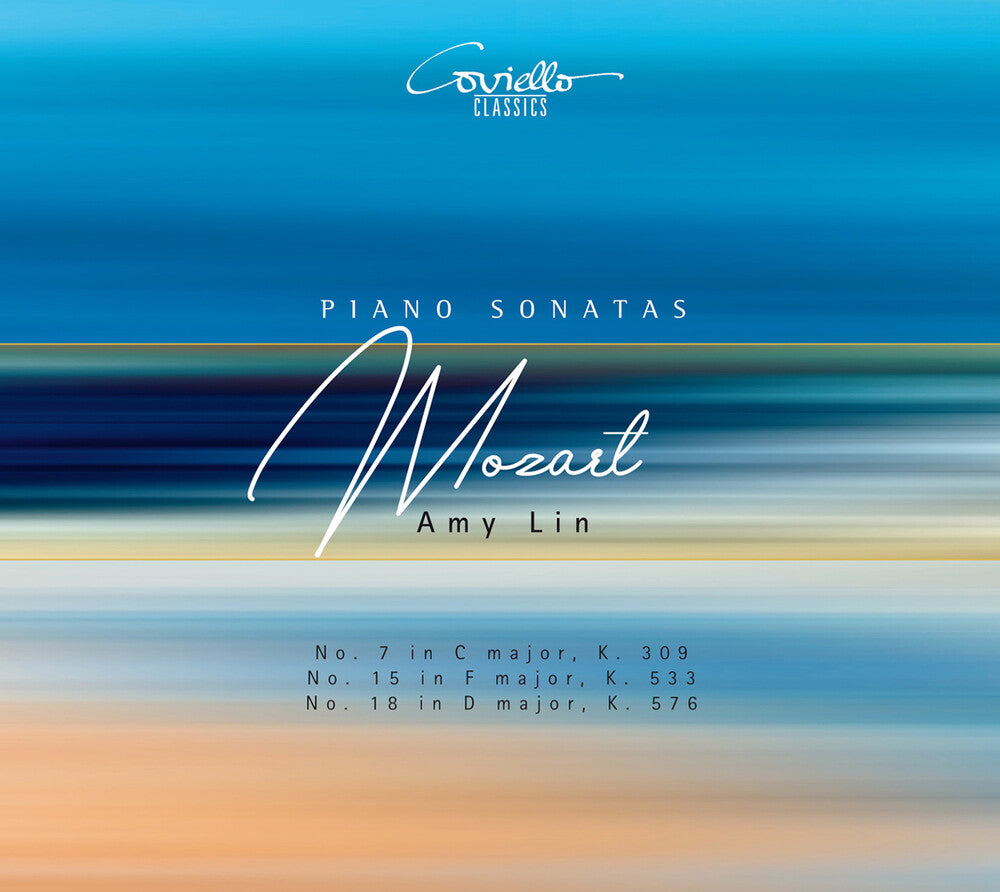 the album cover for Mozart / Lin - Piano Sonatas 7 15 & 18