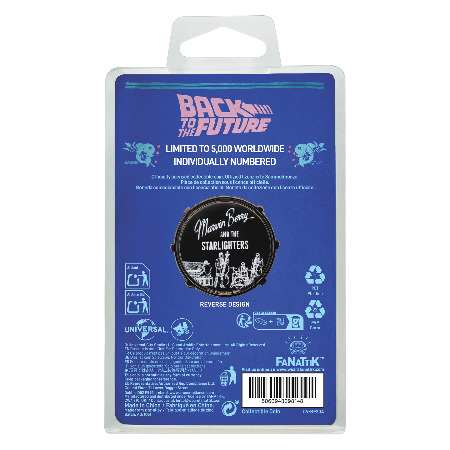 Back to the Future Limited Edition Marvin Berry & The Starlighters Coin