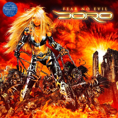 Doro - Fear No Evil (Blue White Marbled) Vinyl Record
