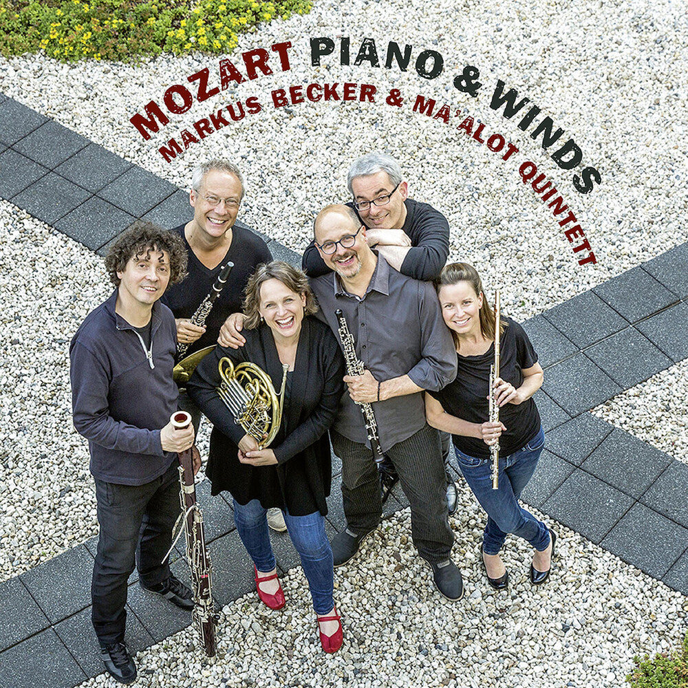 the album cover for Mozart / Becker / Ma'alot Quintet - Piano & Winds
