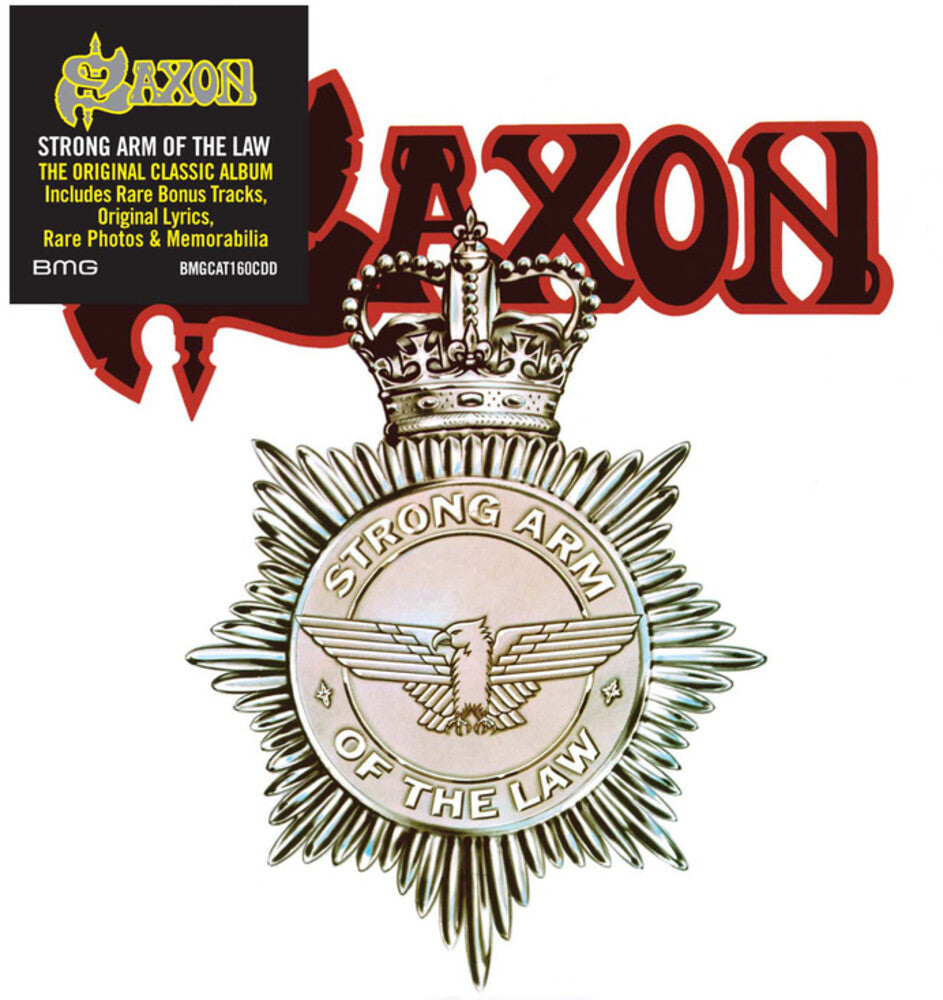 the album cover for Saxon - Strong Arm Of The Law