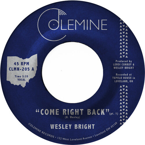 Wesley Bright - Come Right Back Vinyl Record