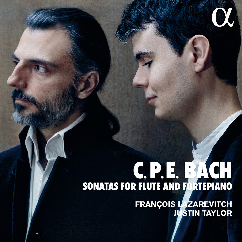 the album cover for C Bach .P.E. / Lazarevitch / Taylor - Sonatas For Flute & Fortepiano