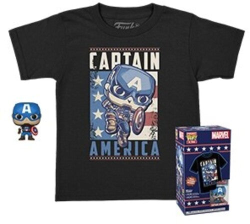 Funko Pocket Pop! & Tee: - Marvel- Captain America- Xs(kd) - Collectibles