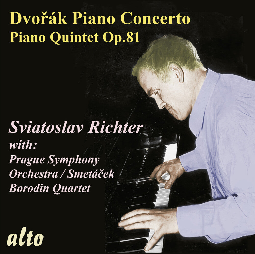 the album cover for Sviatoslav Richter / Prague Symphony Orchestra - Dvorak Piano Concerto/ Piano Quintet Op. 81