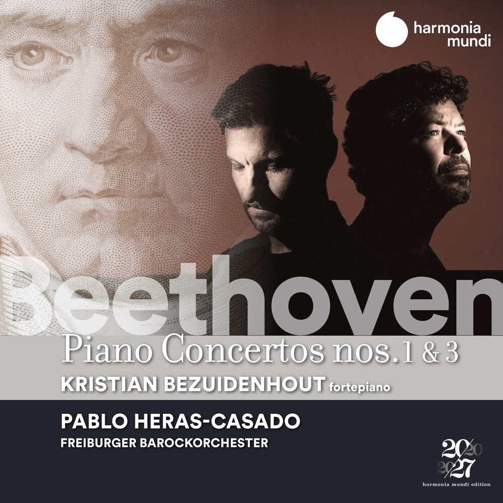 the album cover for Kristian Bezuidenhout - Beethoven: Piano Concertos Nos. 1 & 3
