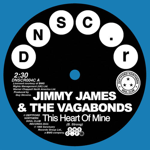 Jimmy James & The Vagabonds - This Heart Of Mine / Let Love Flow On (Blue) Vinyl Record