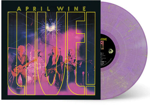 April Wine - Live! - Purple With Yellow Specs Vinyl 180G Vinyl Record