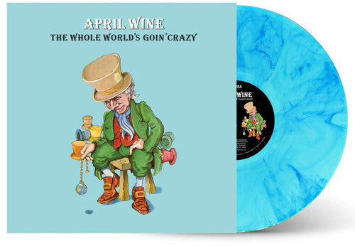 April Wine - The Whole World's Going Crazy - Clear Green With Sky Blue Swirl Vinyl 180G Vinyl Record
