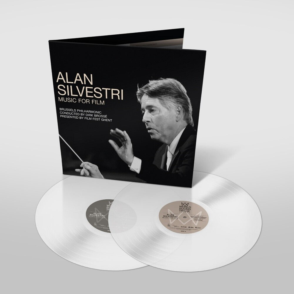 the album cover for Alan Silvestri - Music For Film: Film Fest Gent & Brussels Philharmonic - Gatefold White Vinyl