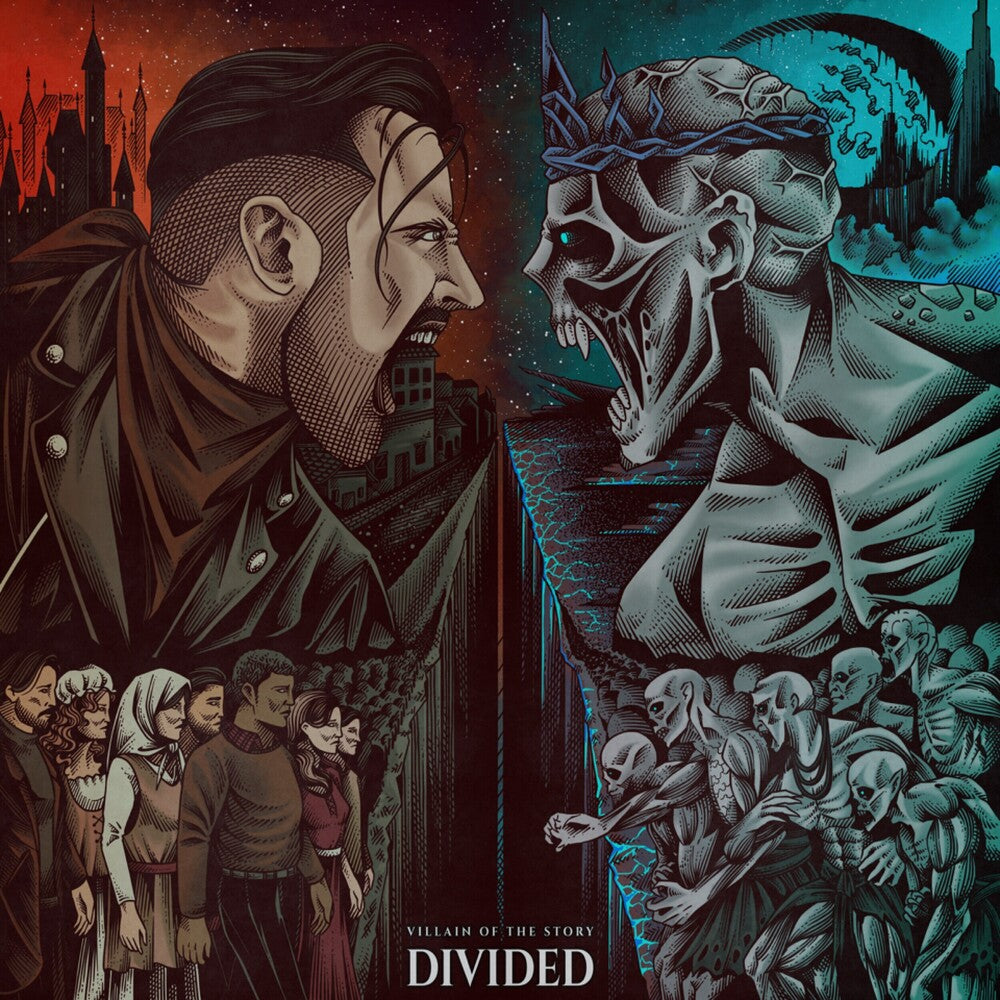 the album cover for Villain of the Story - Divided