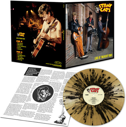 Stray Cats - Live At The Roxy 1981 - Gold/black Splatter Vinyl Record