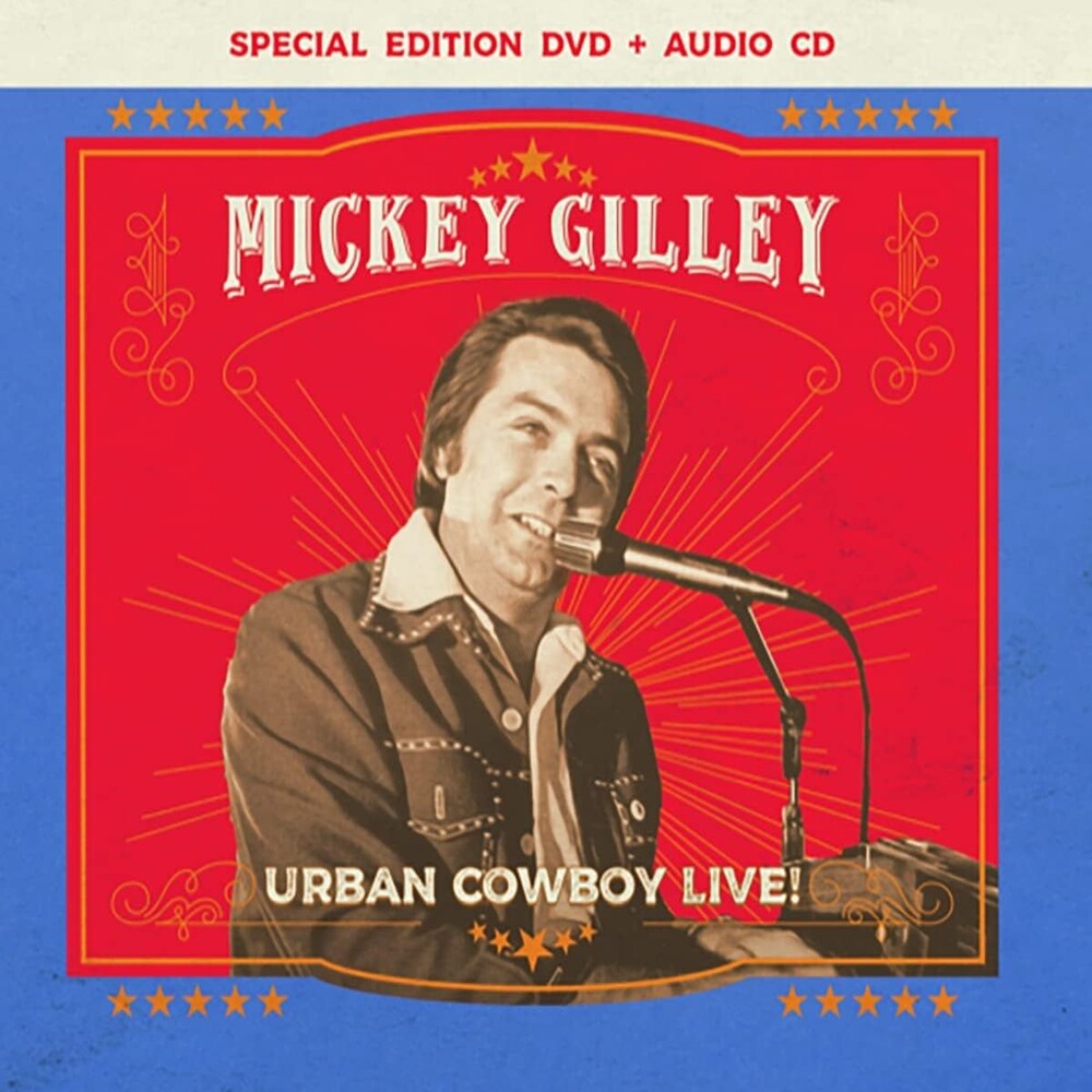 the album cover for Mickey Gilley - Urban Cowboy Live (W/Dvd)