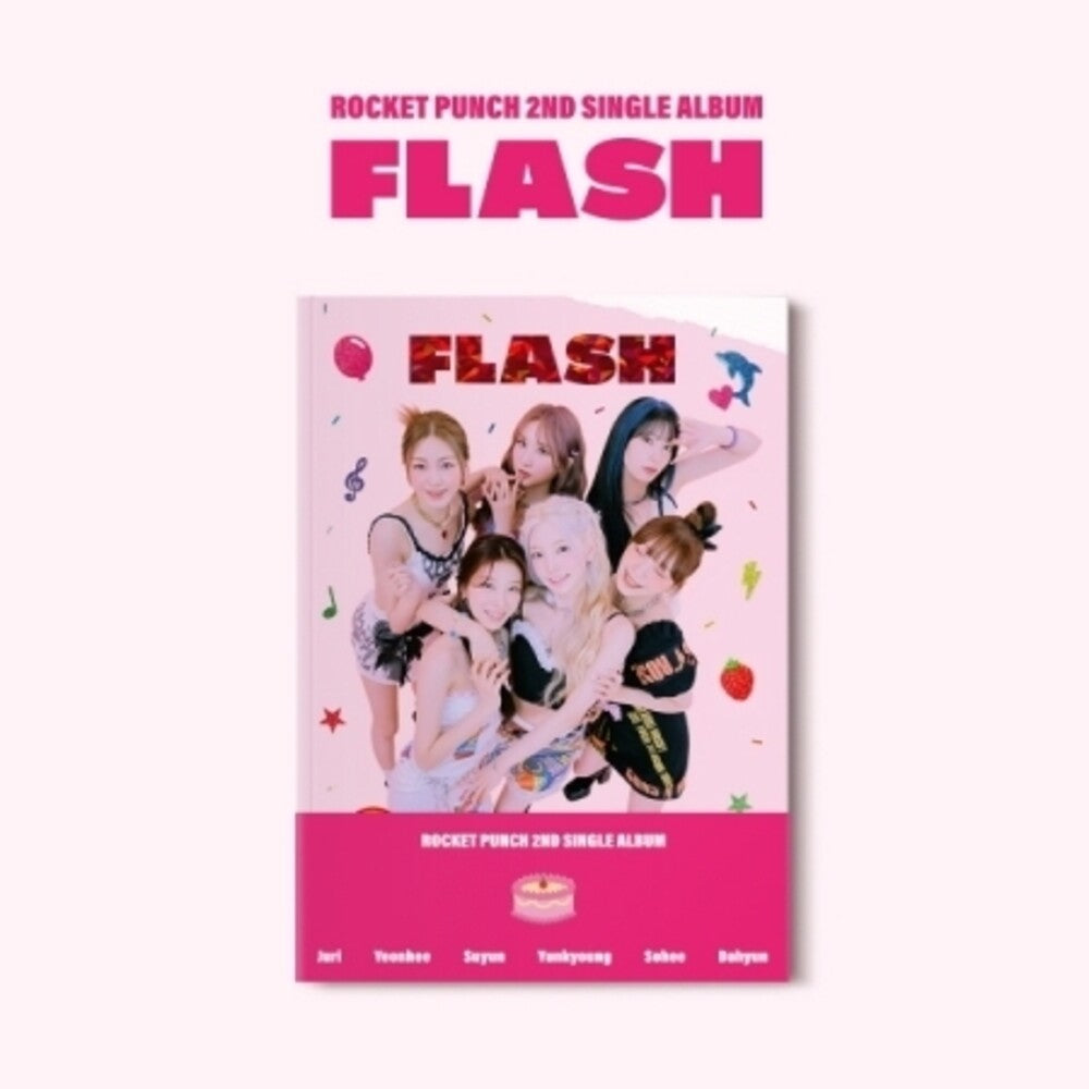 the album cover for Rocket Punch - Flash - incl. Book Band, Photo Book, Photo Card, Sticker + Message Card