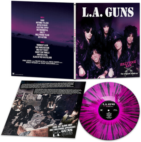 L.A. Guns - Hollywood Raw - The Original Sessions - Purple/Black Splatter Vinyl Record