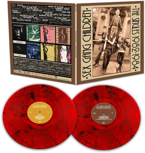 Sex Gang Children - The Singles 1982-1984 - RED MARBLE Vinyl Record