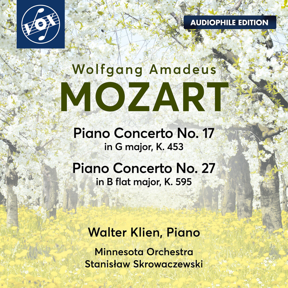 the album cover for Mozart / Klien / Minnesota Orchestra - Piano Concertos Nos. 17 & 27