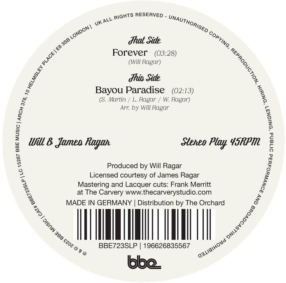 the album cover for Will Ragar & James - Forever / Bayou Paradise